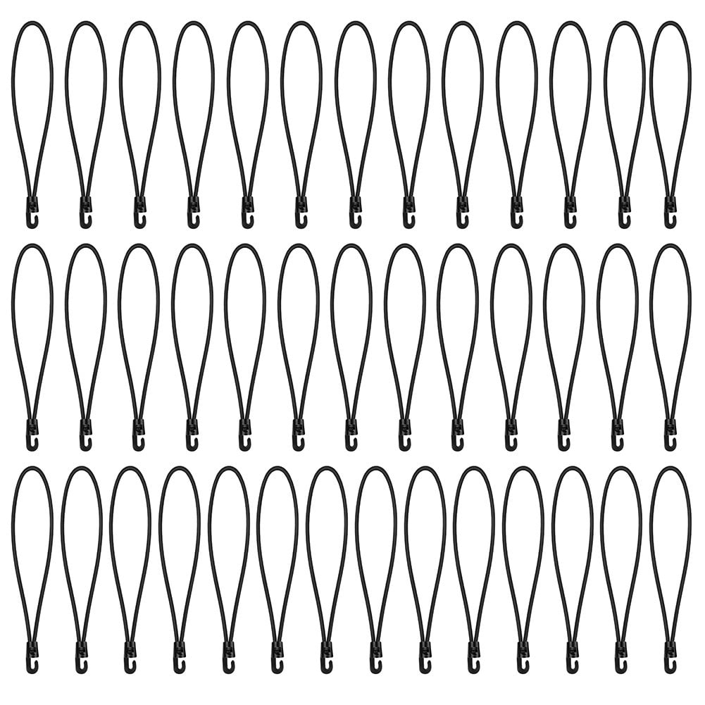 Fankenuo 20/40Pcs Bungee Cord With Hooks 25cm High Elasticity Expander With Hooks Rubber Tensioner With Hooks For Camping Tarpaulin 40PCS