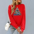 thumbnail image 6 of My Items Talove Long Sleeve Shirts for Women Graphic Printed Sweatshirt Women Fall Clothes Pullover Lightweight Tunic Blouse Womens Tops Dressy Casual 3/4 Sleeve Christmas Shirts, 6 of 6