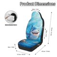 thumbnail image 6 of Chririnla Shark Car Seat Covers for Auto, Waterproof Seat Cushion Protector Set Elastic Polyester Fabric Car Front Seat Protector, 6 of 12