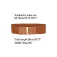 thumbnail image 3 of INSPIRE CHIC Women's Elastic Belts for Dresses Wide Belts Hook Buckle Retro Brown, 3 of 4