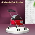 thumbnail image 2 of Bestpet Posh Pet Stroller for Dogs and Cats, Red, 2 of 7
