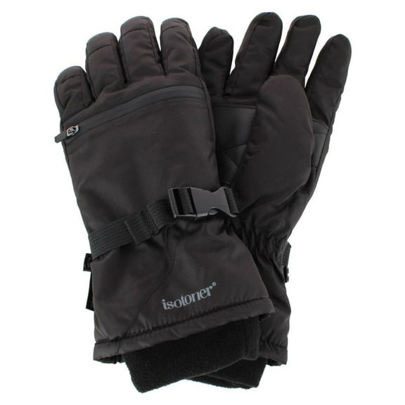 Isotoner Winter Ski Glove with Extended Cuff and Zipper Pocket (Men)