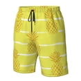 thumbnail image 5 of Disketp Men'S Swim Trunks Hawaiian Breathable Surf Beach Swimsuits Mesh Lining Beach Shorts With Pockets-Gold Pineapple, 5 of 9