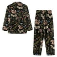 thumbnail image 7 of FOR U DESIGNS Flower Mushroom Pajama Sets for Women 2 Piece Button Down Long Sleeve Button Up Pajamas Long V-neck for Women Size XS Jogger Loungewear with Pockets, 7 of 7