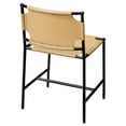 thumbnail image 4 of Jamie Young Co Asher 18" Transitional Leather Dining Chair in Cashew Brown/Black, 4 of 7