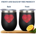 thumbnail image 2 of Rose 12oz Insulated Wine Tumbler with Lid and Straw – Double Wall Vacuum Mug Stainless Steel 304 Interior for Hot & Cold Drinks Coffee, Wine, Cocktails, 2 of 5