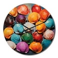 thumbnail image 2 of Designart "Pop Art Seashells in Vibrant Colors I" Animals Oversized Wall Clock, 2 of 5