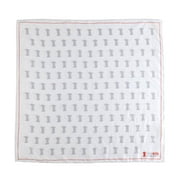 Shop LC TAMSY No Kid Hungry Logo White Color Ultra-Soft Silk Scarf Birthday Gifts