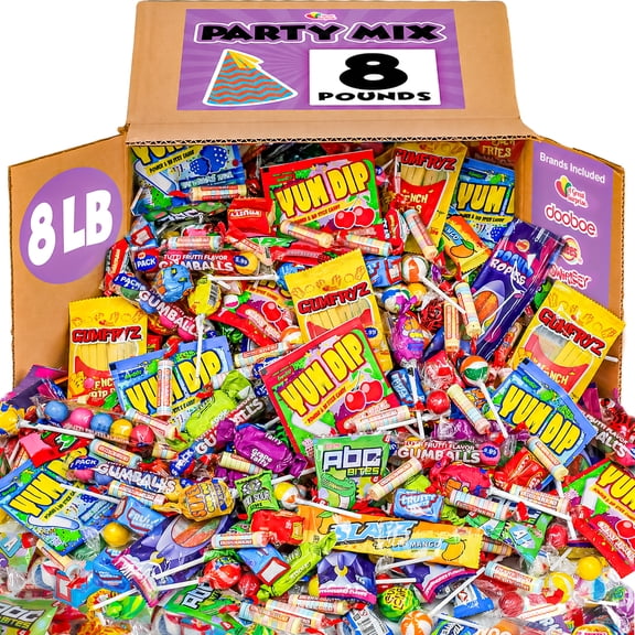 A Great Surprise Assorted Candy Mix, 8 lb Bulk Individually Wrapped Candy Variety Pack for Parades, Piñatas, Goodie Bags, Candy Bowls & Party Favors