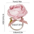 thumbnail image 3 of Aooww Valentine's Day Rose Napkin Ring - Floral Decorative Napkin Holder Set for Romantic Dinner and Holiday Table Setting,Purple, 3 of 6
