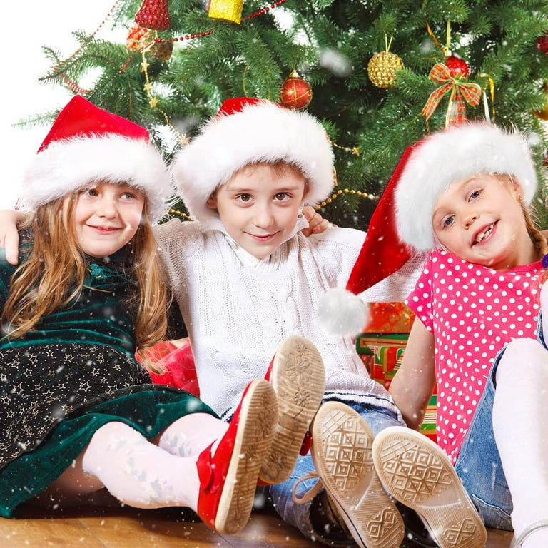 Childrens santa on sale hats bulk