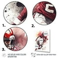 thumbnail image 3 of Designart Football Player On Field III Canvas Wall Art, 3 of 5