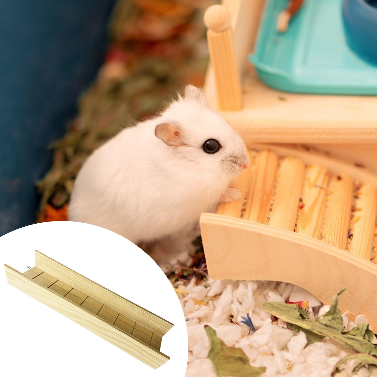 EHJRE Hamster Wooden Ladder Climbing Bridge Bridge Accessory Wooden Chew Stick Creative Climbing Toy Cage Decoration for Hamsters, Gerbils, Degus, And Ferre 12.5cmx70cm