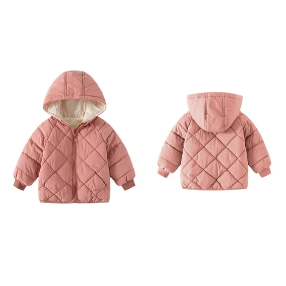 Toddler Baby Girls Winter Coat,Little Boys Girls Puffer Coat with Hoods Zipper Windproof Jacket Outwear for Toddler Baby Girls Toddler Fall Jacket Baby Girl Clothes Winter