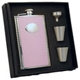 thumbnail image 1 of Visol VSET39-1177 Supermodel Pink Leather 8 oz Deluxe Flask Gift Set, 1 of 1