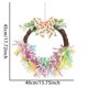 thumbnail image 3 of Anillo De Plástico Para Colgar Corona de Pascua colorida con huevos y conejitos, decoración de primavera para colgar en la puerta para fiesta de Pascua (1 unidad) JASKFLY, 3 of 8