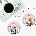 thumbnail image 5 of Disketp Cute Cats Funny Coasters,6 Pcs Leather Coasters With Holder, Perfect Housewarming Hostess Gifts,Protect Furniture From Water Marks Scratch And Damage, 5 of 9