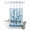 Blue, variant on No Hook Shower Curtain, Navy Blue Octopus Shower Curtains for Bathroom with See Through Top Window, Coastal Bubbles Ocean Waves Waterproof & Washable Bath Curtain 60"x72"