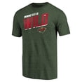 thumbnail image 2 of Men's Green Minnesota Wild Slant Strike Tri-Blend T-Shirt, 2 of 3