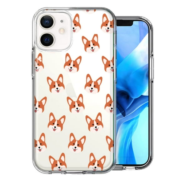 MUNDAZE For Apple iPhone 12 Mini Shiba Inu Polkadots Design Double Layer Phone Case Cover