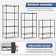 thumbnail image 5 of Estantes de despensa de 5 niveles, 22 L x 12 W x 48 H, estantes de almacenamiento ajustables, estanterías de metal NSF para cocina, garaje, lugares pequeños, comerciales, color negro, 5 of 7