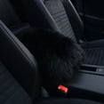 thumbnail image 2 of lanema Plush Sheepskin Center Console Furry Warm Wool Truck SUV Furry Armrest Car Accessories, 2 of 14