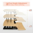 thumbnail image 7 of FLEXISPOT Home Office Standing Desk Converter 35" Height Adjustable with Keyboard Tray Bamboo, 7 of 7