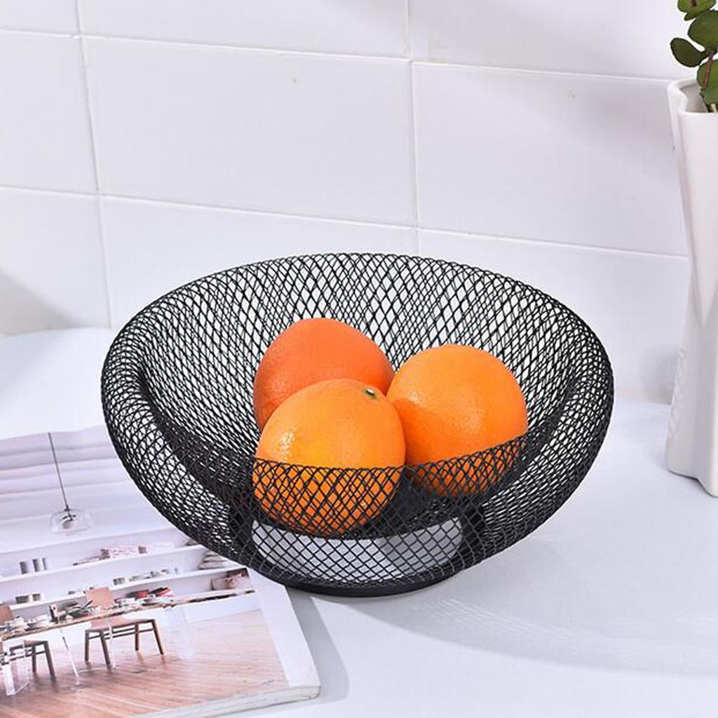 Axioma Fruit Basket Round Fruit Basket Metal Fruit Bowl Vegetable Black