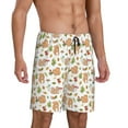 thumbnail image 2 of Sikiie Squirrel And Mushroom Mens Pajama Shorts, Lightweight Lounge Pant with Pockets Soft Sleep Pj Shorts for Men4X-Large, 2 of 6