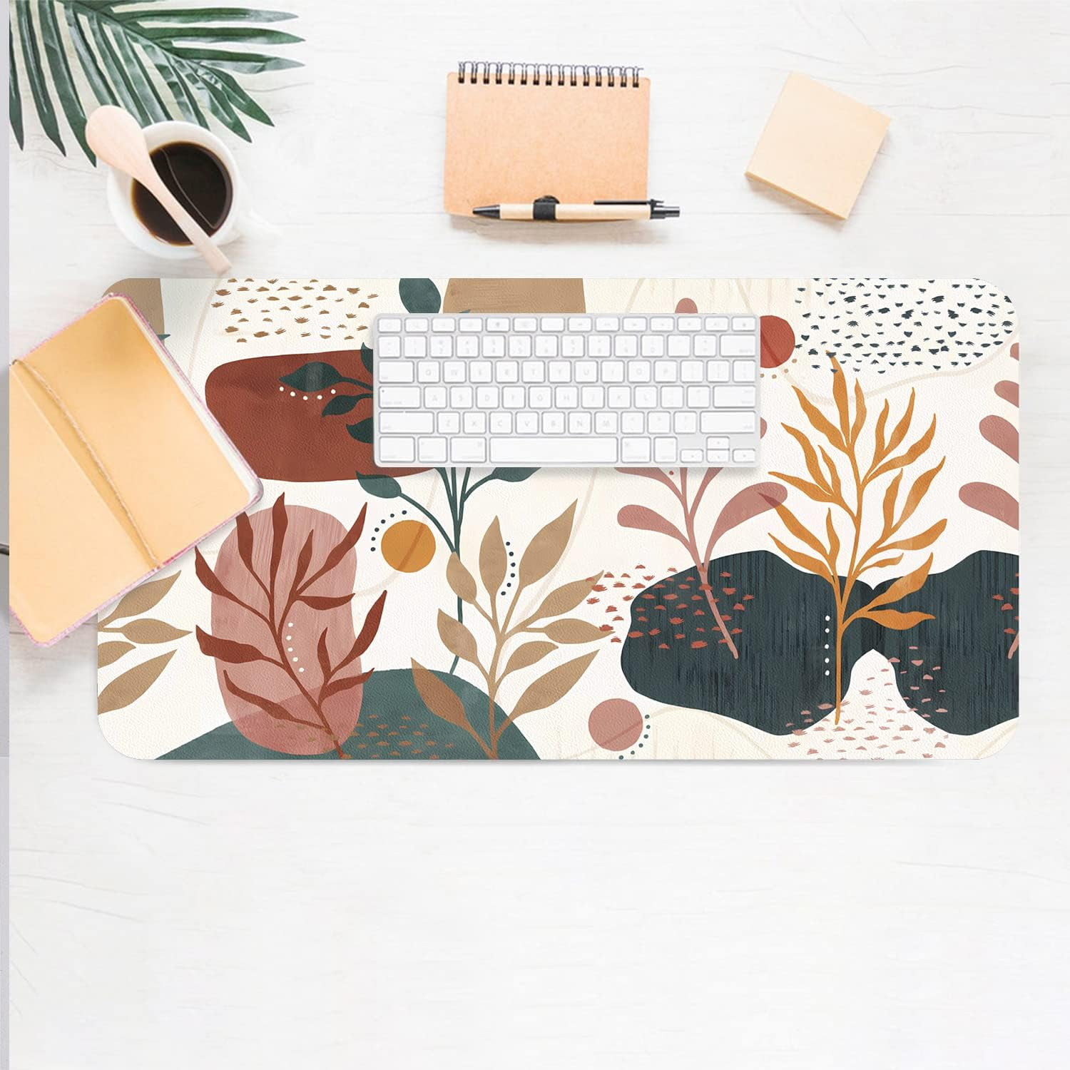 Dual-Sided PU Leather Desk Mat Blotter For Office Home Computer