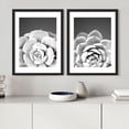 thumbnail image 2 of PixonSign Framed Wall Art Texas Succulent Cactus Posters, Set of 2 Black & White Desert Plants Photography Illustrations Wall Decor, Adhesive Canvas Prints for Home Decor - 12"x16" Black, 2 of 5