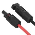 2Pcs Solar Extension Cable 10AWG Solar Cable with Female Male Connector