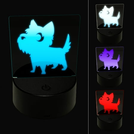 

Lovable Cartoon Cairn Terrier LED Night Light Sign 3D Illusion Desk Nightstand Lamp