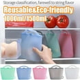 thumbnail image 1 of Reusable Food Container Silicone Bag, Cups, Dishes, Bags Zip Containers Storage, 100% Silicone Reusable Food Bag, Stand Up Preservation Bag, Rounded Interior, 1 of 7