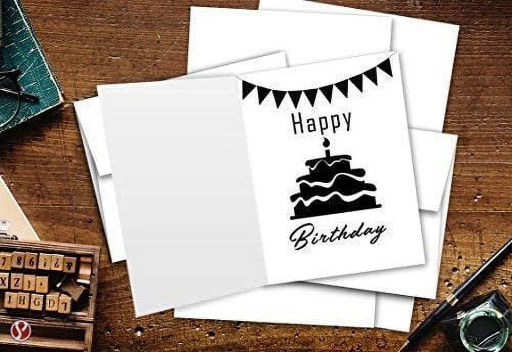 Greeting Cards Set – 4.25 x 5.5" Blank White Cardstock and Envelopes Perfect for Business, Invitations, Bridal Shower, Birthday, Interoffice, Holiday Cards, Weddings and All Occasion – Bulk Set of 30