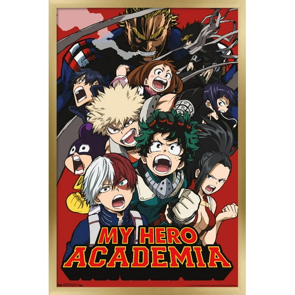 My Hero Academia - Key Art 2 Wall Poster, 22.375" x 34", Framed