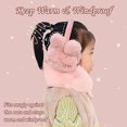 thumbnail image 3 of Orejeras De Invierno Para Niñas Niños Orejeras De Felpa Largas Y Cálidas A Prueba De Frío Plegables Niños Mujeres - Gris, 3 of 5