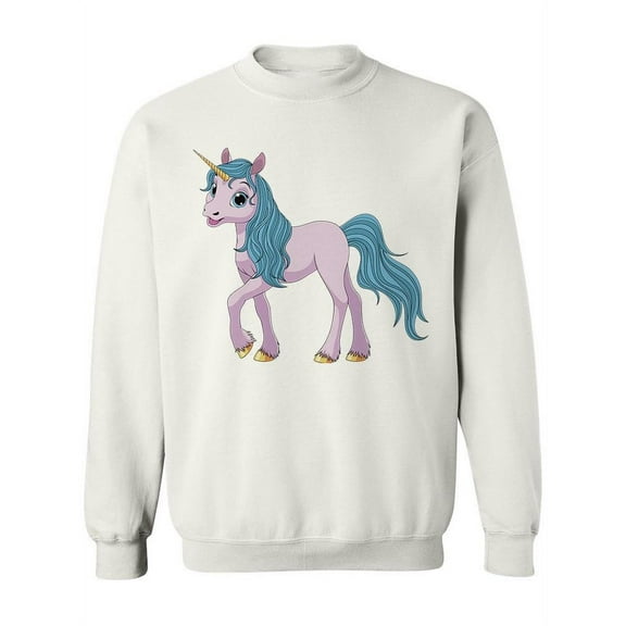 Cute Unicorn Design Sweatshirt Women -Image by Shutterstock, Female XX-Large
