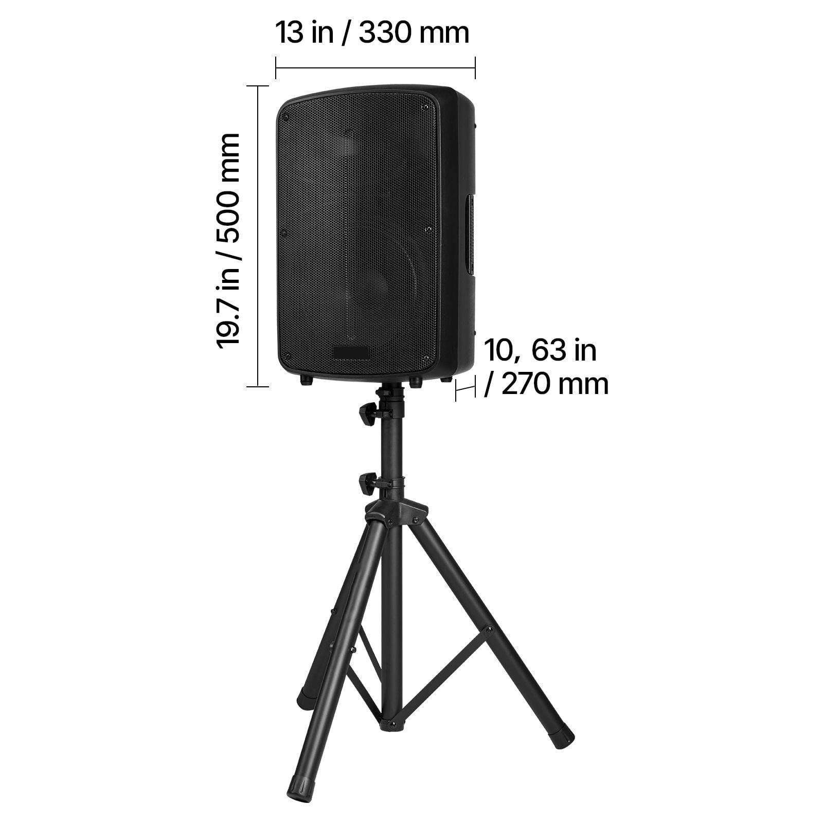 Professional PA System, 800W Powered, Sound System Set with 6 Channel Mixer, Dual Speakers, Wireless Bluetooth, Microphone, Compact Stands, USB SD XLR Inputs, Remote Control, for DJs Events