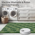 thumbnail image 5 of ODIKA 3'x5' Machine Washable Non-Slip Area Rug, Whimsical Cane Stripes with Twinkling Starbursts and Curly Ribbons High Traffic Rug, Green, 625441, 5 of 5