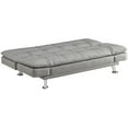 thumbnail image 4 of Dilleston Upholstered Tufted Convertible Sofa Bed Grey, 4 of 7