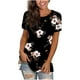 thumbnail image 2 of Pntutb Moda Mujer Verano Manga Corta Estampado Casual Camiseta Blusa Pntutb Pntutb-4938, 2 of 6