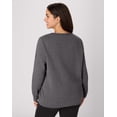 thumbnail image 2 of Hanes Just My Size EcoSmart Women's Fleece Sweatshirt, V-Notch (Plus ) Slate Heather 5X, 2 of 5