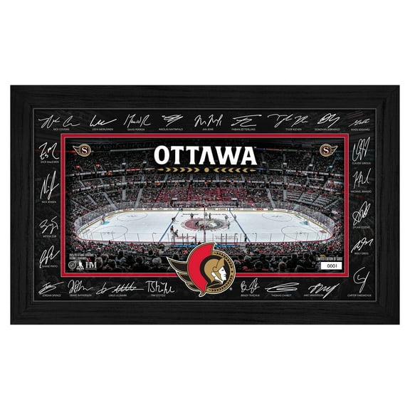 Highland Mint  Ottawa Senators Limited Edition 2025 Facsimile Signature Rink Framed Photograph