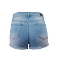 thumbnail image 3 of FashionMille Women's Casual Summer Mid Waist Streretch Denim Jean Raw Hem Ripped 3.5" Shorts with Pockets, 3 of 5