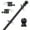 black, variant on Black Flag Pole 5ft, Heavy Duty Metal Tangle Free Flagpole for Outside, Outdoor, Porch