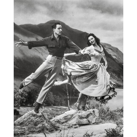 Brigadoon Woman and Man Jump Pose Print Wall Art By Movie Star