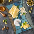 thumbnail image 5 of Seascape Cutting Board, Beach Seaside Hills Trees View from Window Illustration Summer Exotic Outdoorsy, Decorative Tempered Glass Cutting and Serving Board, in 3 Sizes, by Ambesonne, 5 of 5
