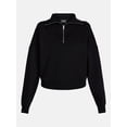 thumbnail image 6 of Athletic Works Women's and Women's Plus Quarter-Zip Sweatshirt, Midweight, Size XS-4X, 6 of 6