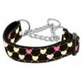 thumbnail image 2 of Mirage Pet Products Argyle Hearts Nylon Ribbon Collar Martingale Brown Large, 2 of 2